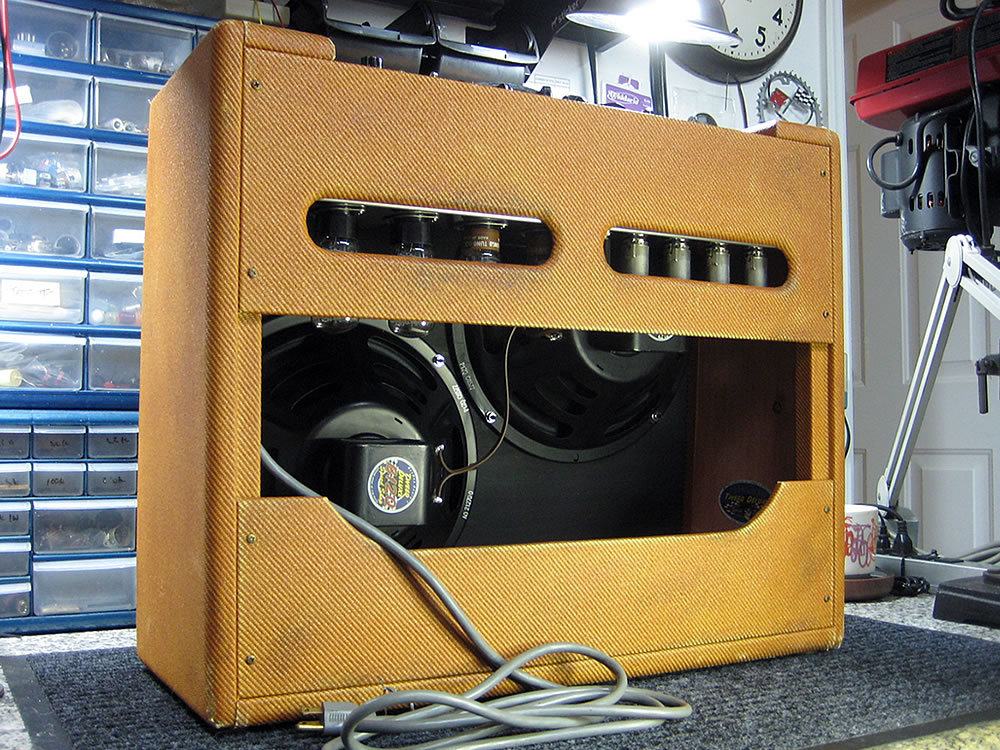 Speed Shop 5E8-a Low Power Tweed Twin Amp - Relic cab and NOS tubes, vintage P12Q Speakers